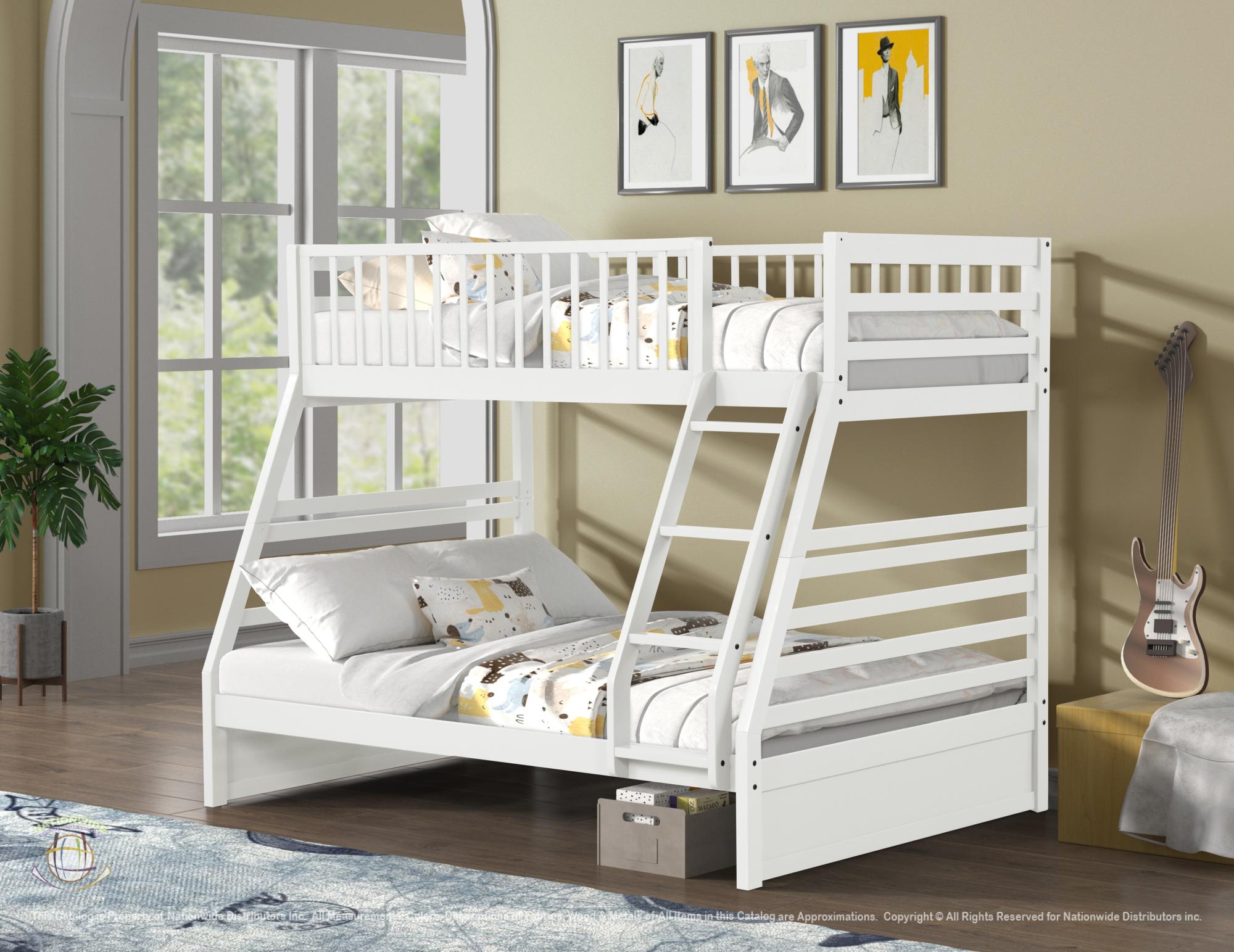 Twin / Full Wood Bunkbed