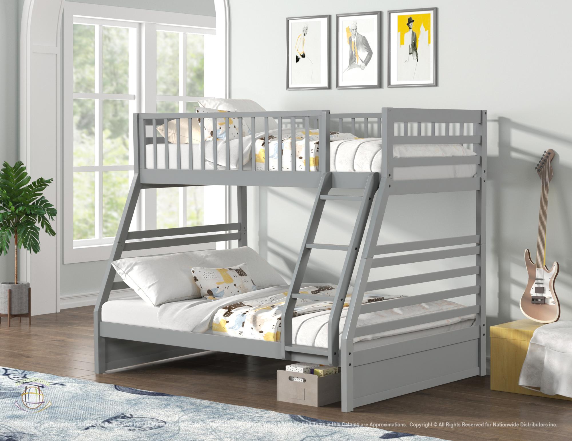 Twin / Full Wood Bunkbed