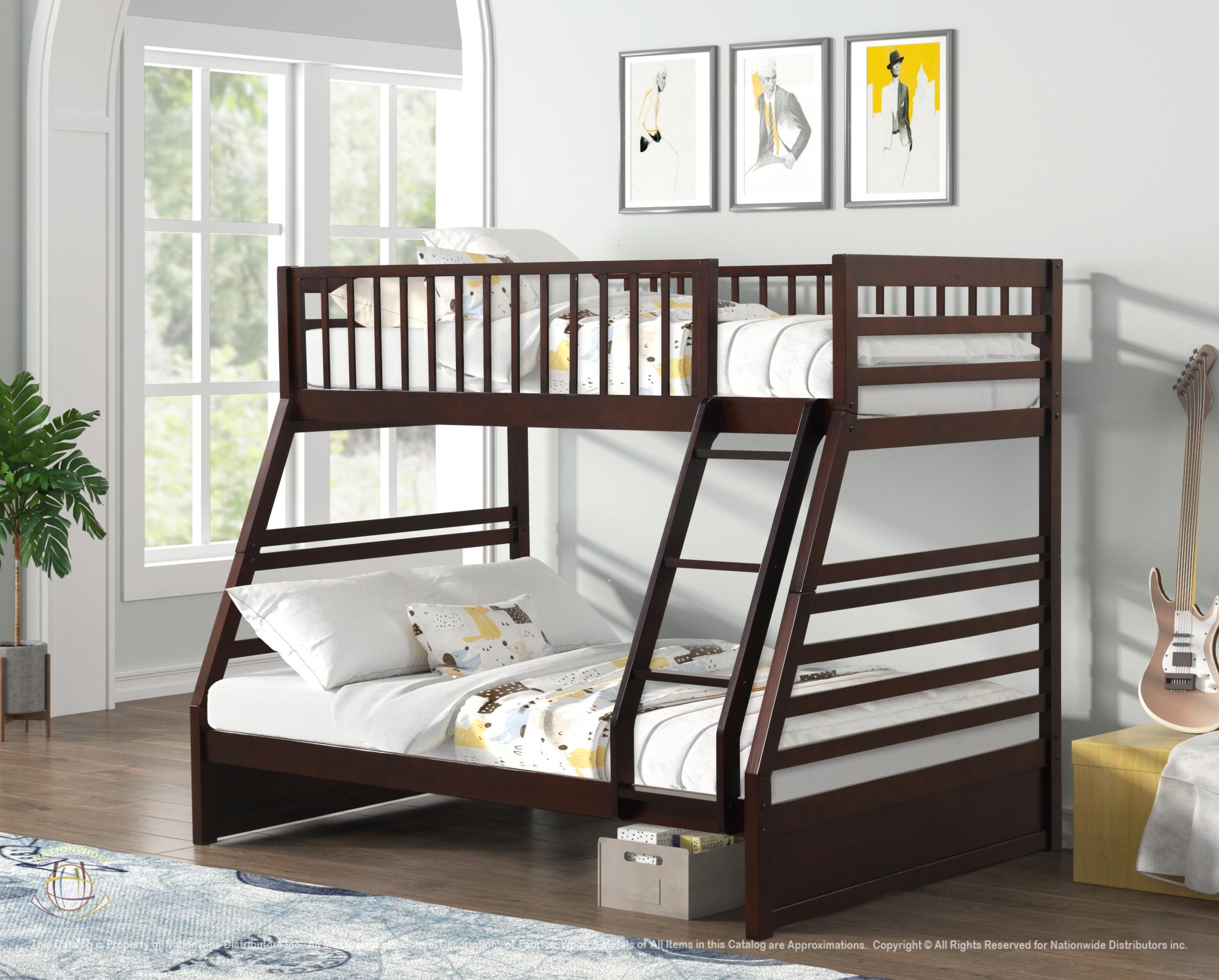 Twin / Full Wood Bunkbed