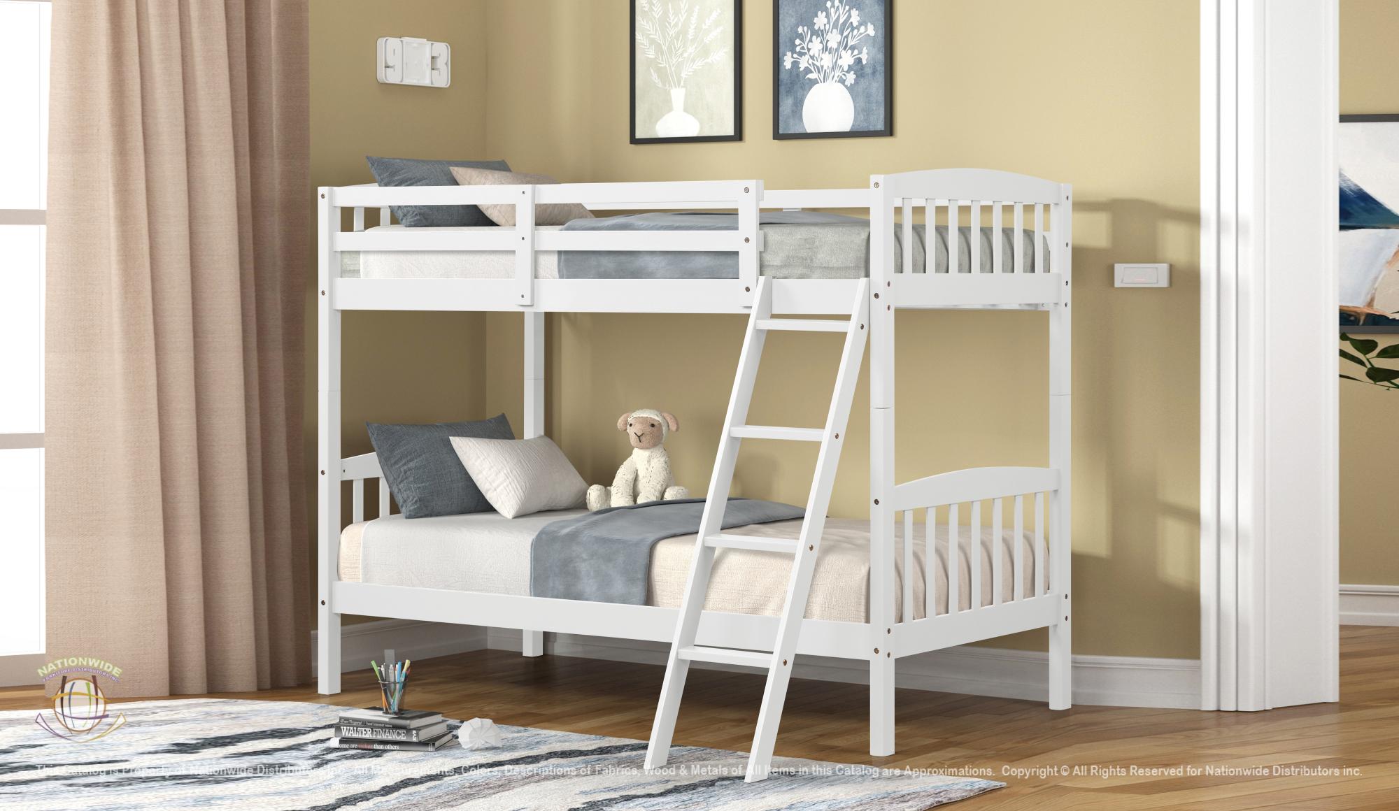 Twin / Full Wood Bunkbed