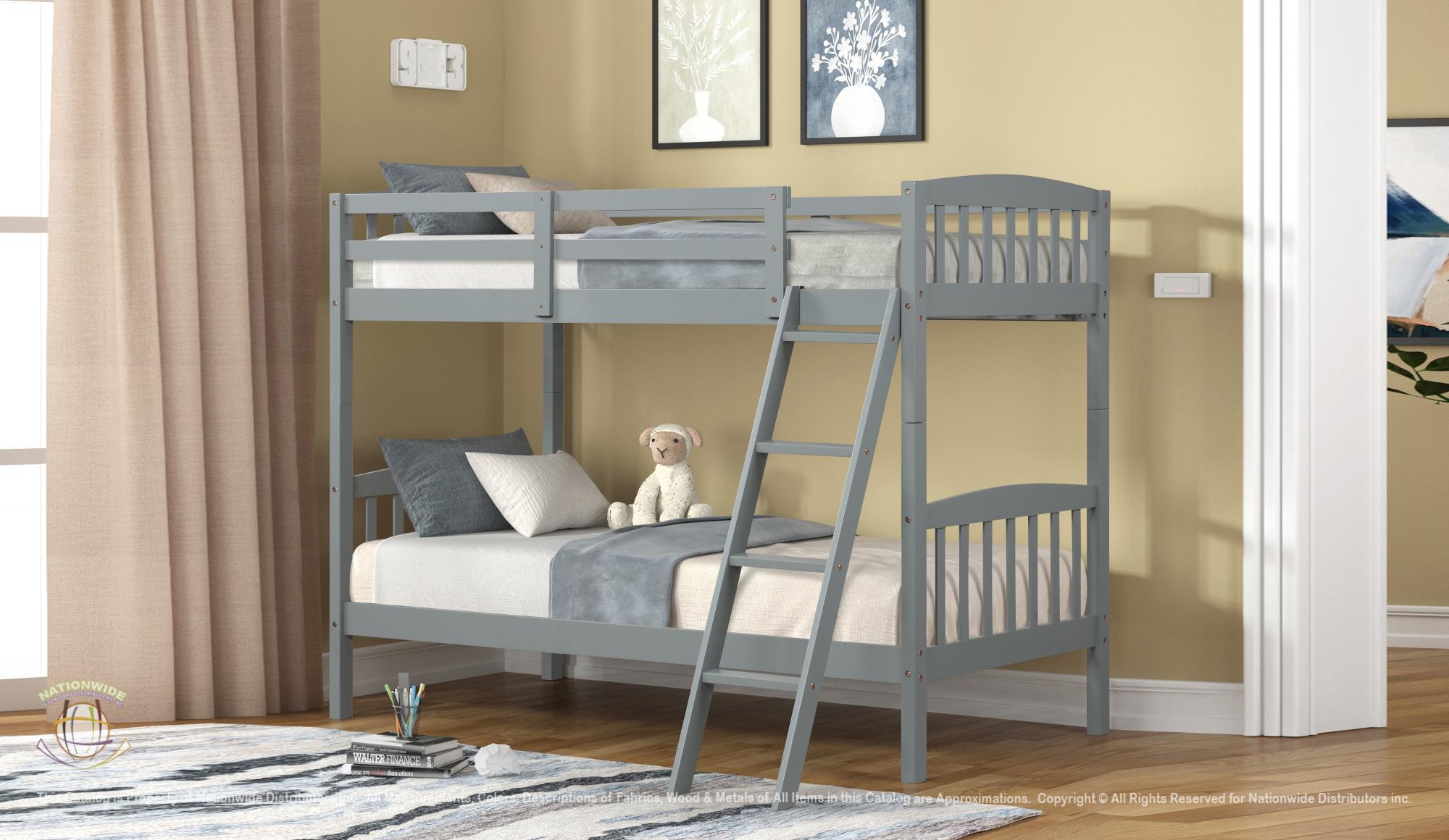 Twin / Full Wood Bunkbed