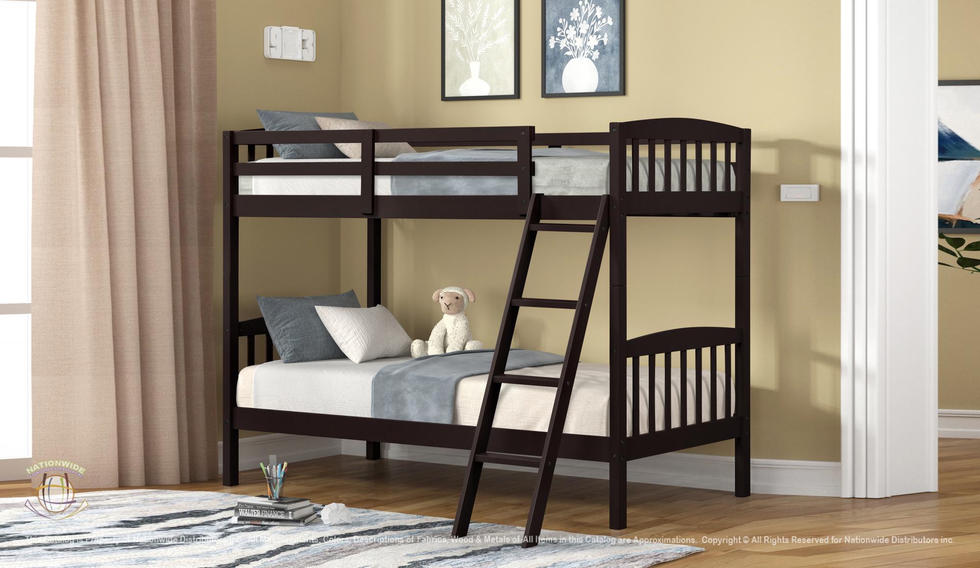 Twin / Full Wood Bunkbed