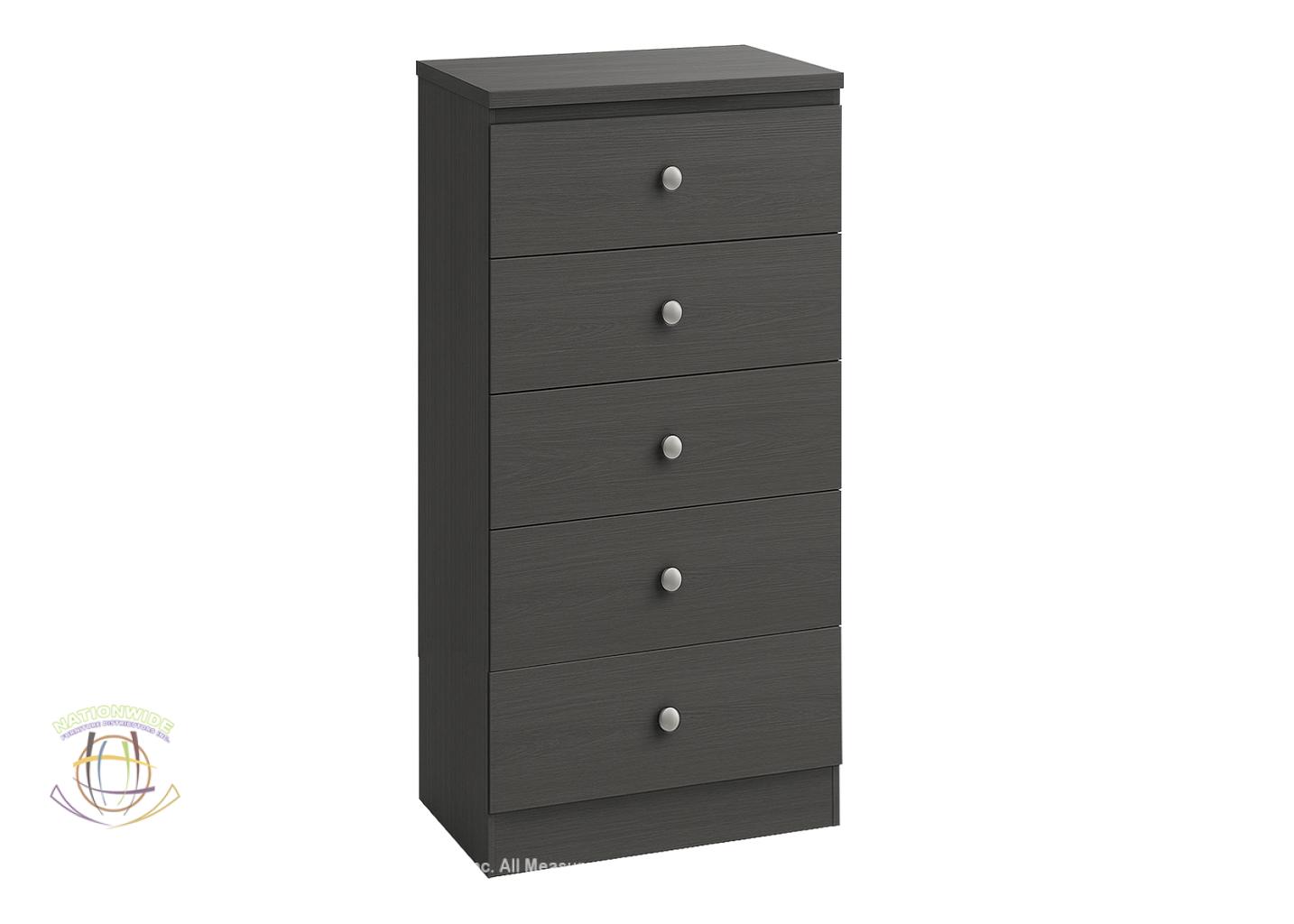 5 Drawer Chest Grey