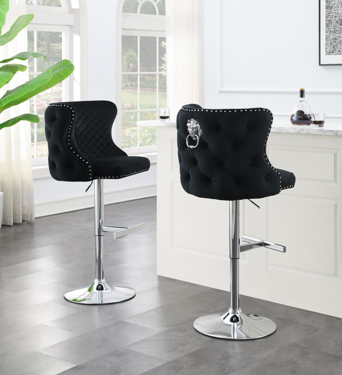 BLACK VELVET BAR STOOL (PRICE PER CHAIR MOQ IS 1) view 2