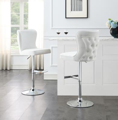 WHITE VELVET BAR STOOL (PRICE PER CHAIR MOQ IS 2)..