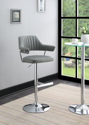 GRAY LEATHER PU BAR STOOL (PRICE PER CHAIR MOQ IS 2)