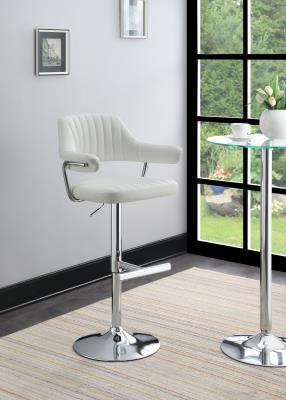 WHITE LEATHER PU BAR STOOL (PRICE PER CHAIR MOQ IS 2)