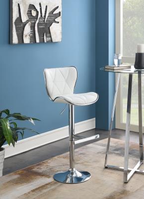 WHITE LEATHER PU BAR STOOL (PRICE PER CHAIR MOQ IS 2)