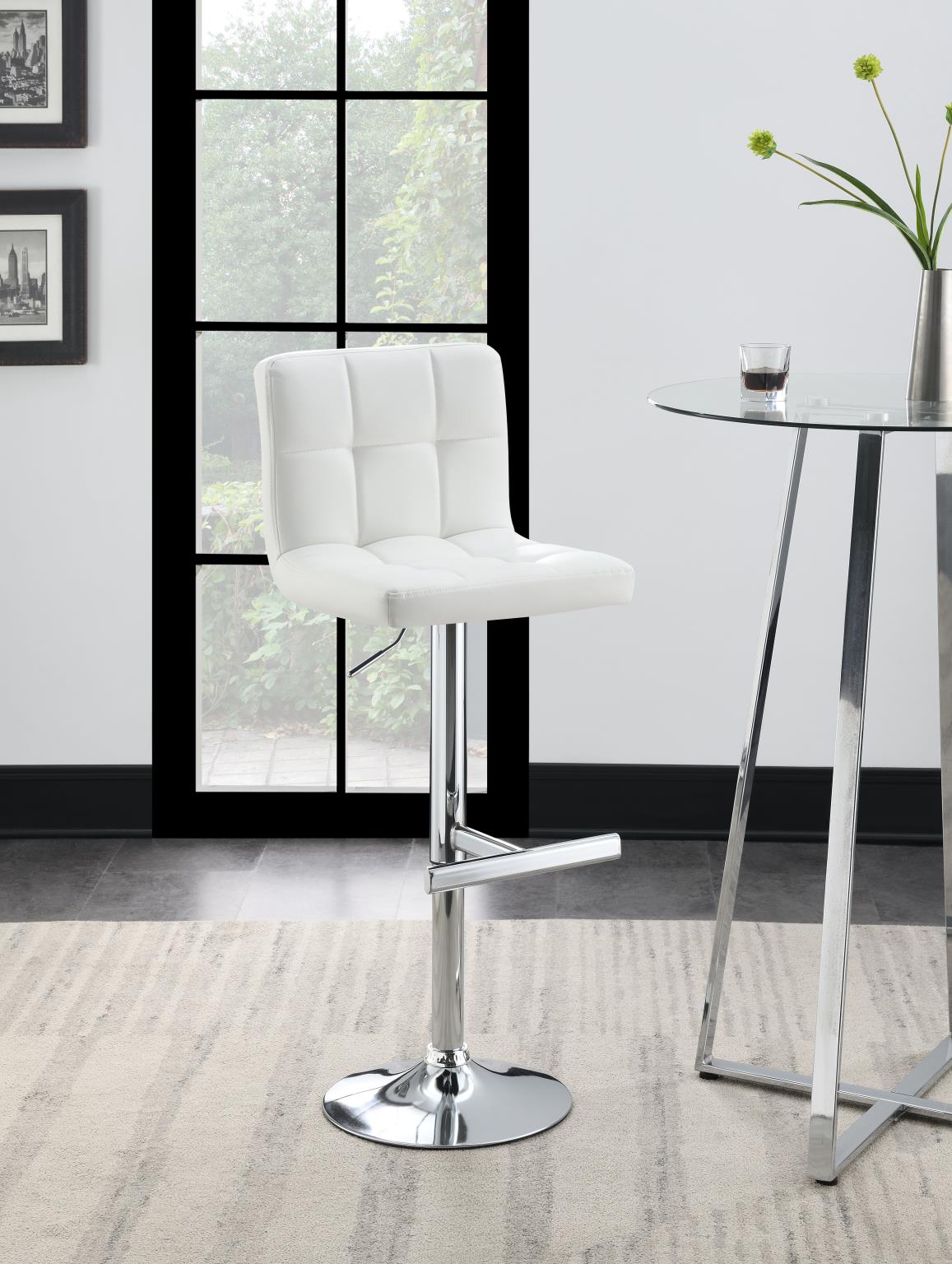 WHITE LEATHER PU BAR STOOL (PRICE PER CHAIR MOQ IS 2) view 2