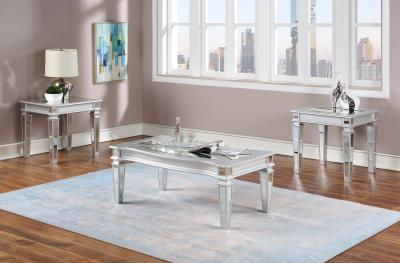 SILVER/MIRROR END TABLE