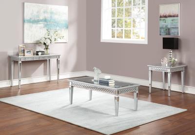 SILVER/MIRROR END TABLE