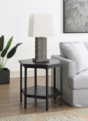 GRAY END TABLE