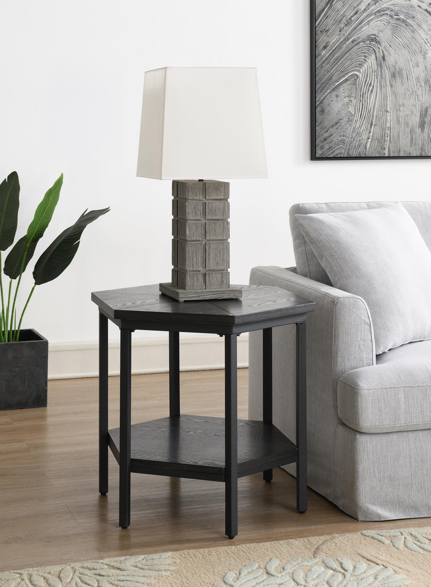 GRAY END TABLE view 2
