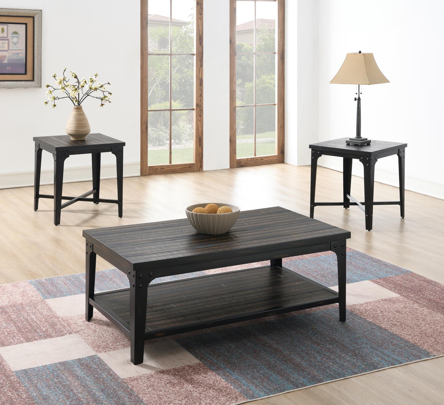 COFFEE TABLE - 2 END TABLES view 2