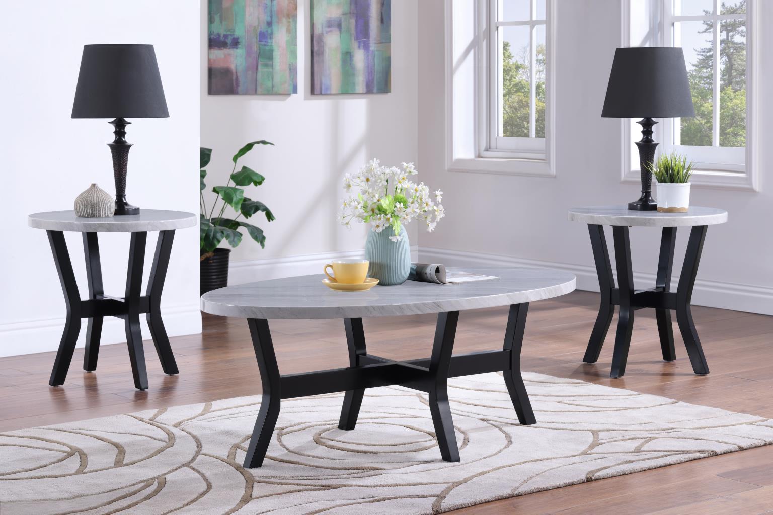 GRAY 3 PK TABLE SET (3/CN) view 2
