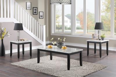 WHITE TOP 3 PK TABLE SET (3/CN)