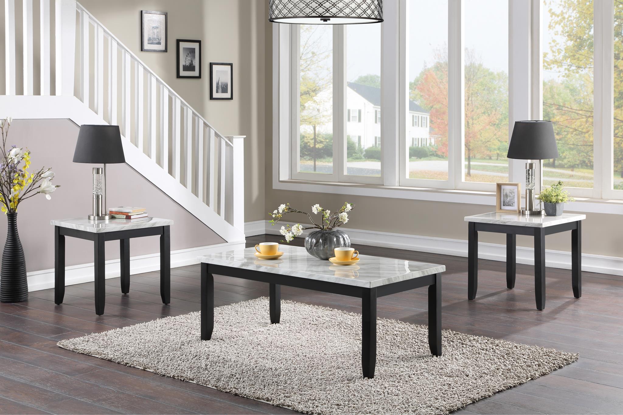 WHITE TOP 3 PK TABLE SET (3/CN) view 2