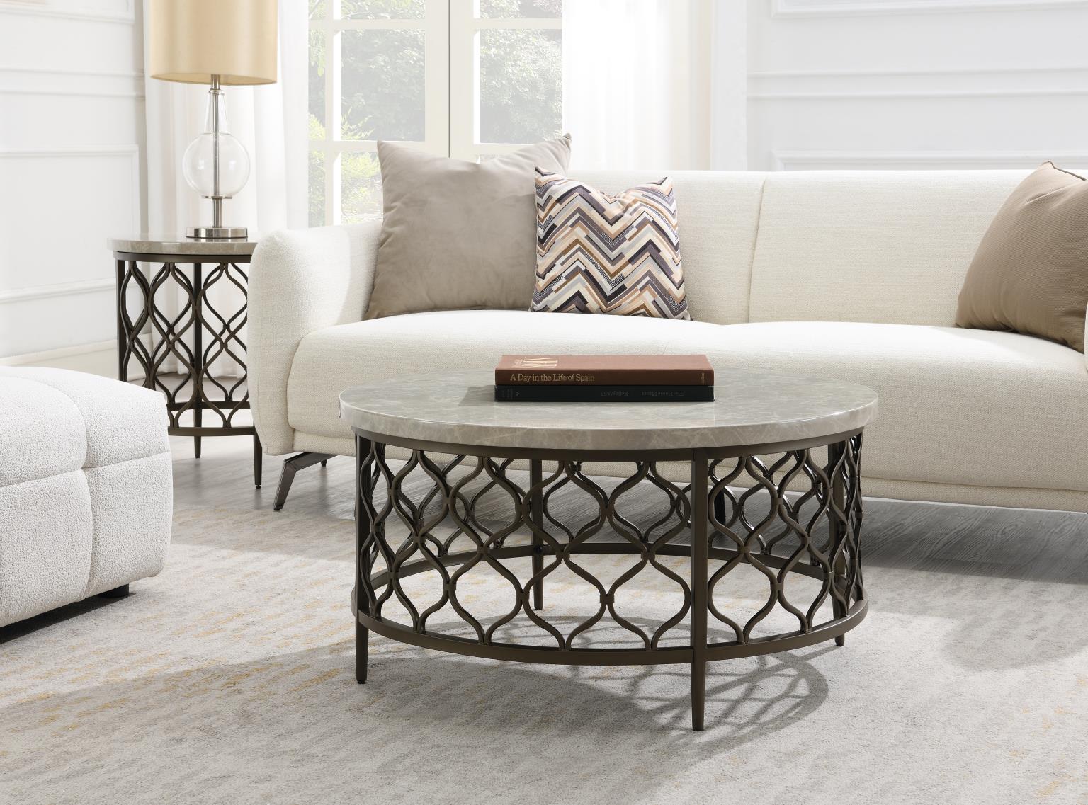 BROWN COFFEE TABLE & 2 END TABLE view 3