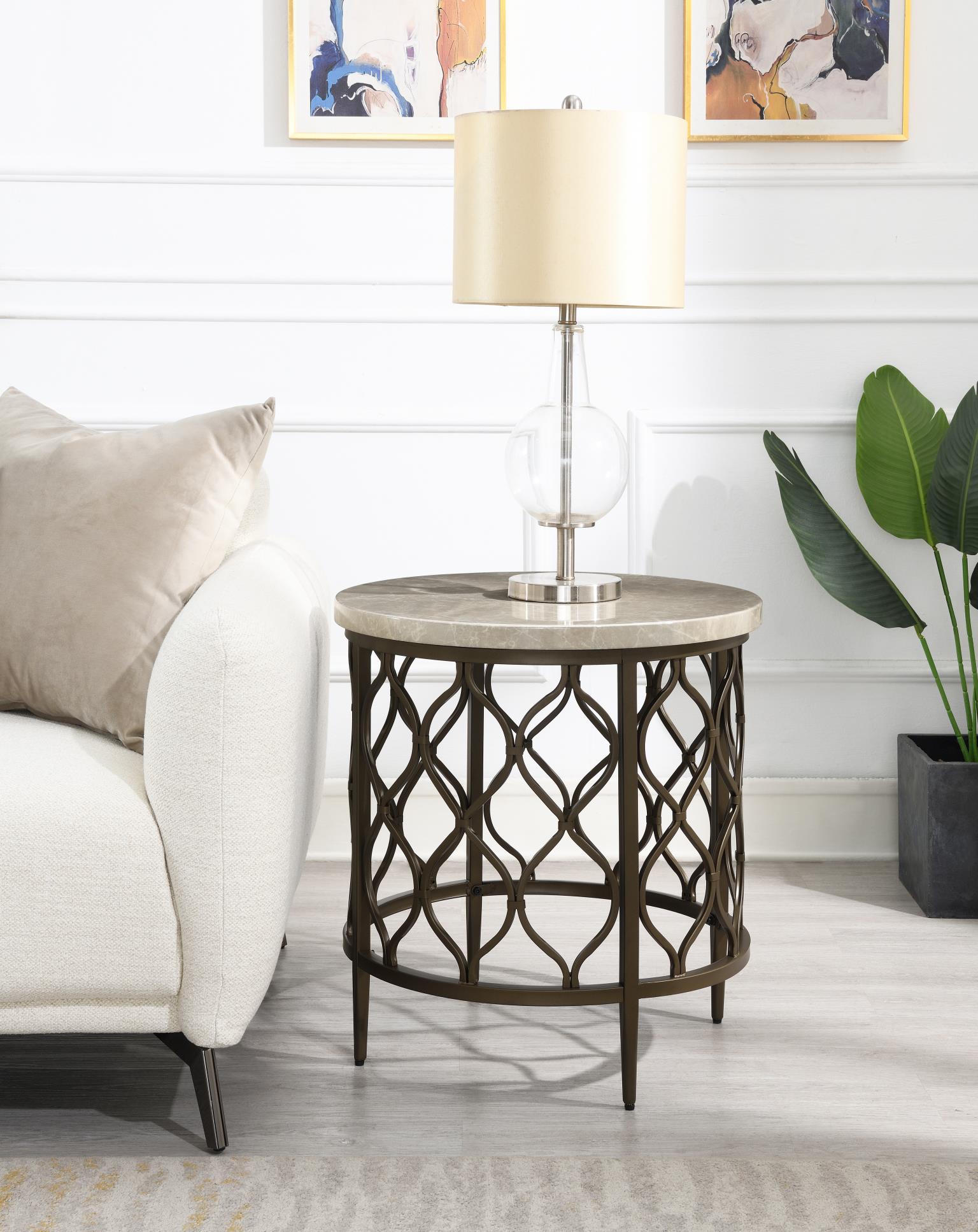 BROWN COFFEE TABLE & 2 END TABLE view 4
