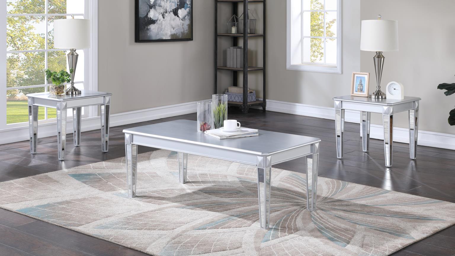 SILVER SHIMMER 3 PK TABLE SET (3/CN) view 2