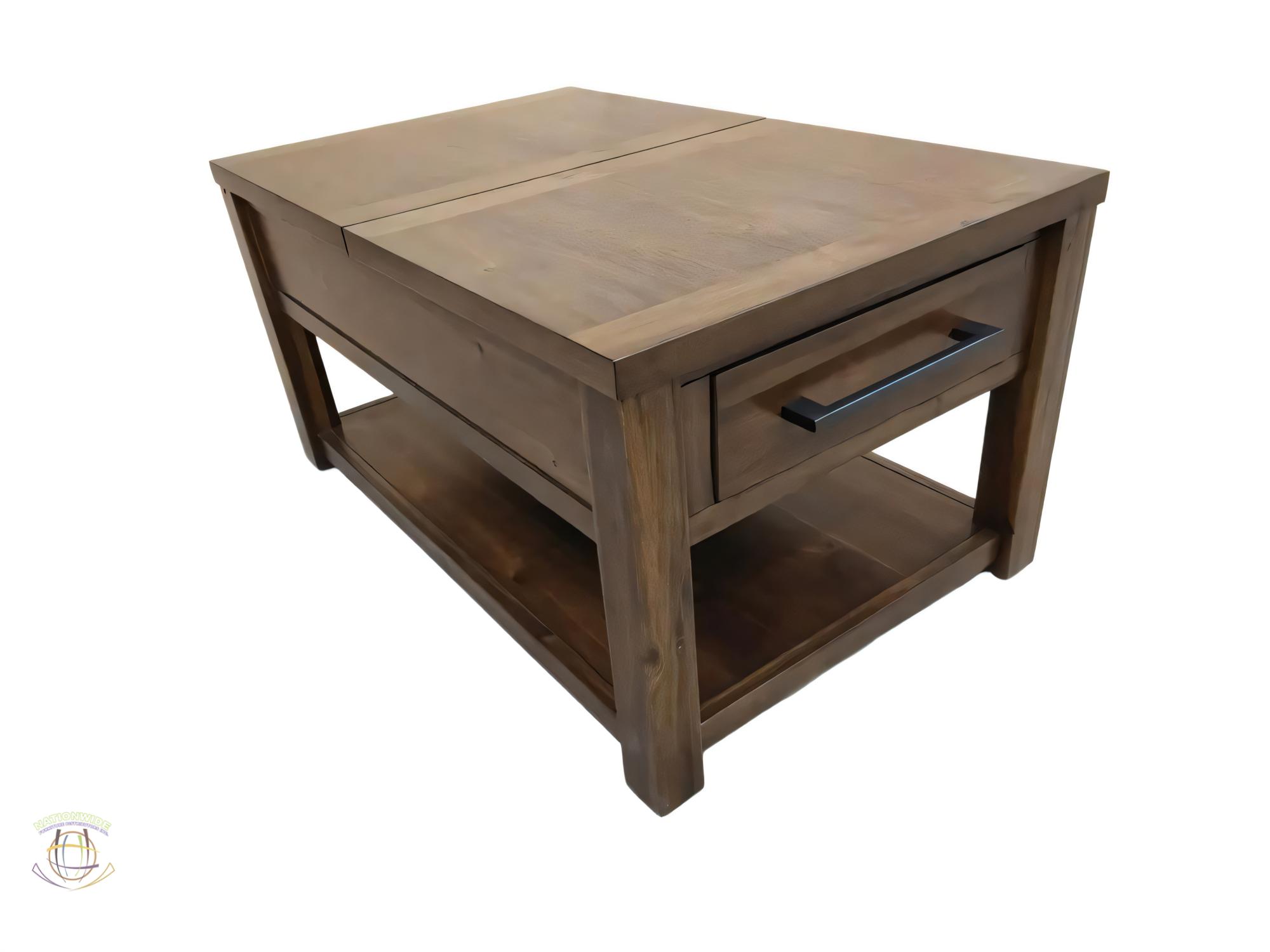 Lift Top Coffetable w/ Drawer and 2 x End Table view 2