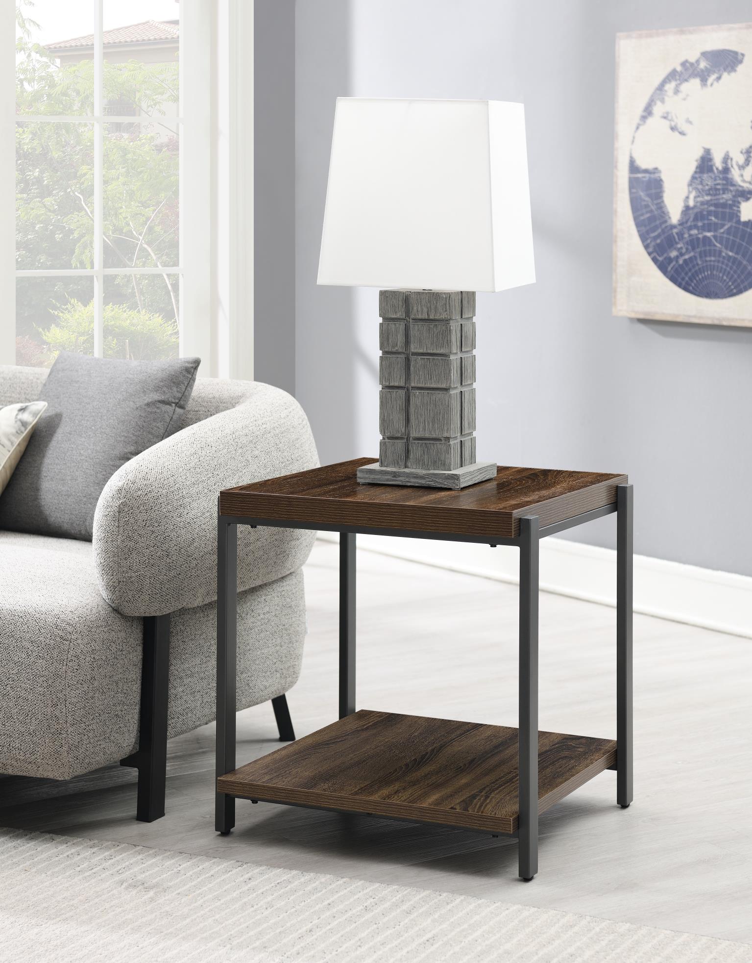 GRAY COFFEE TABLE & 2 END TABLE view 4