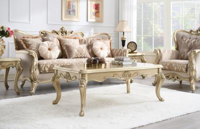 TRADITIONAL CHAMPAGNE GOLD COFFEE TABLE
