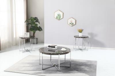 BROWN 3 PK TABLE SET (3/CN)