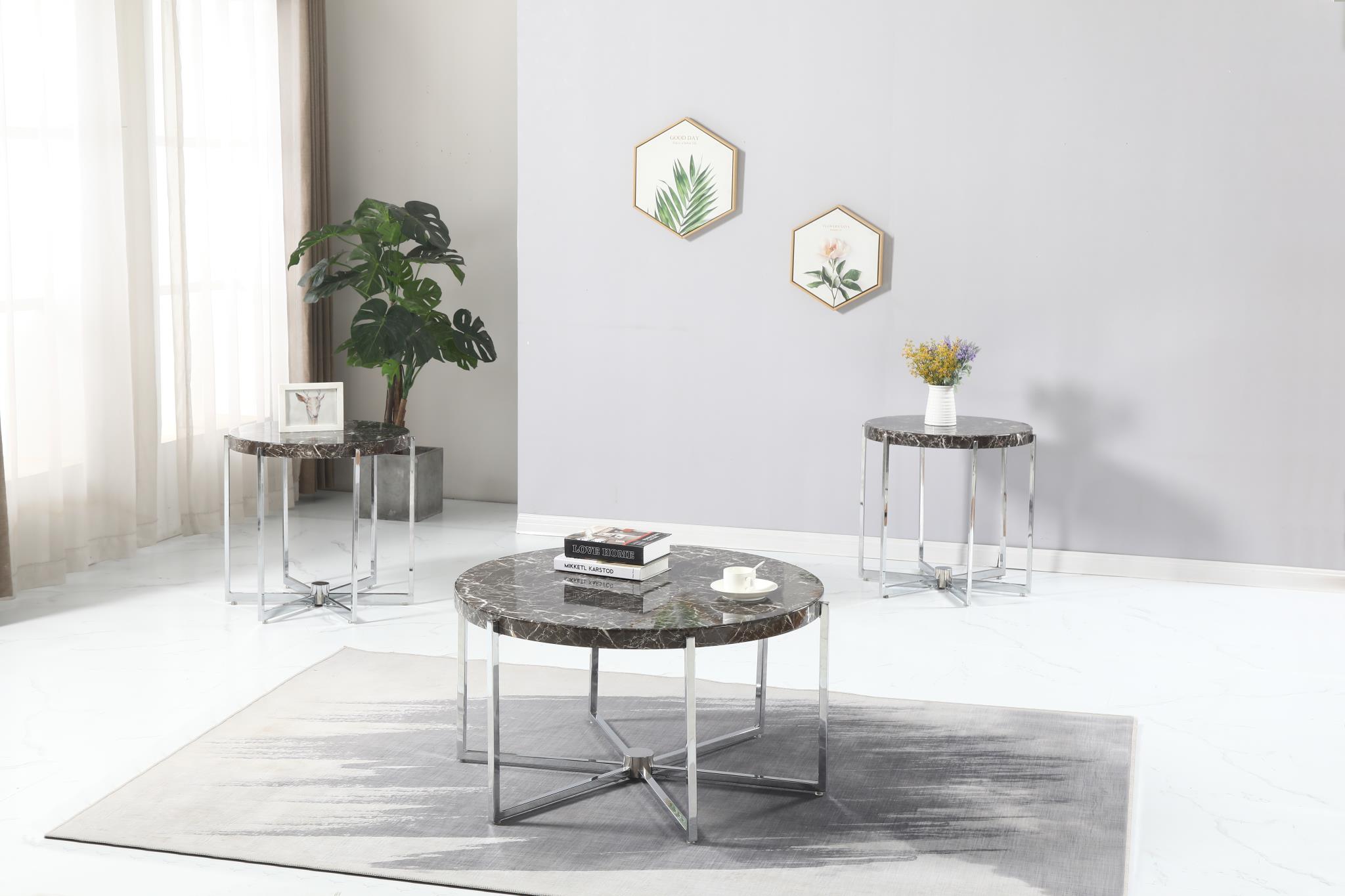 BROWN 3 PK TABLE SET (3/CN) view 2