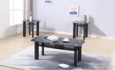 BLACK 3 PK TABLE SET (3/CN)