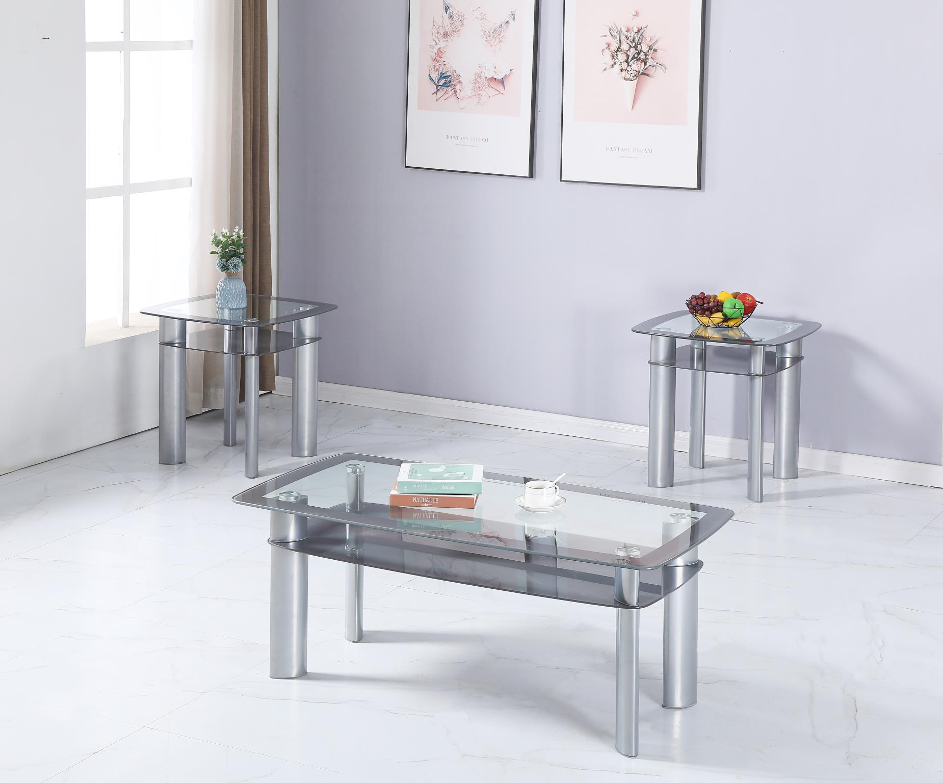 CHARCOAL 3 PK TABLE SET (3/CN) view 2