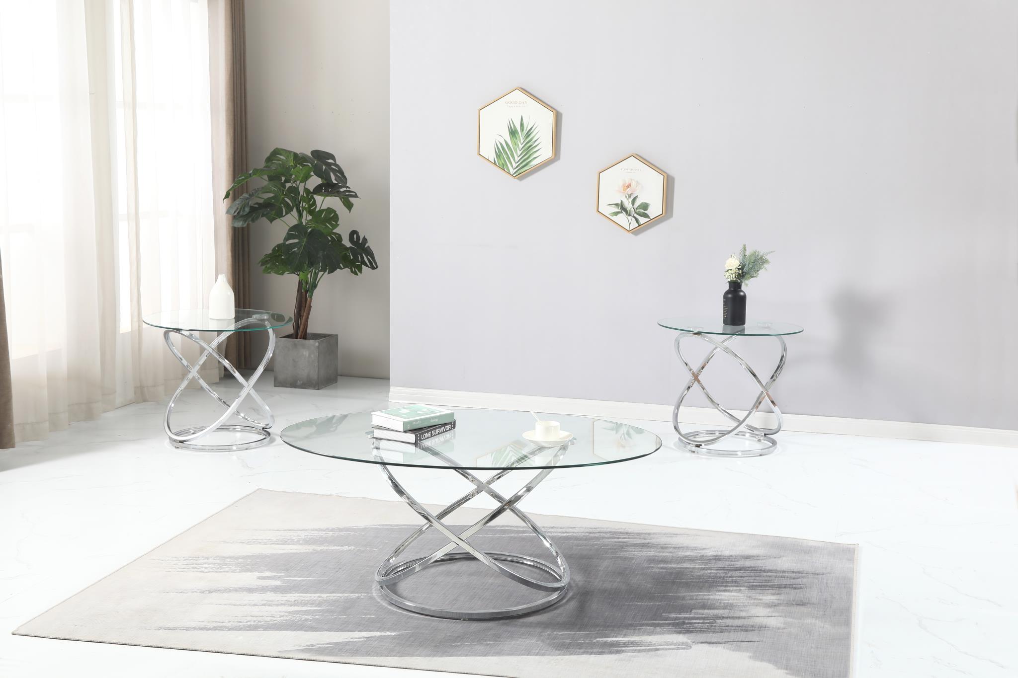 CHROME 3 PK TABLE SET (3/CN) view 2