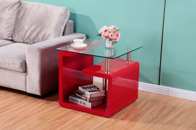 RED END TABLE