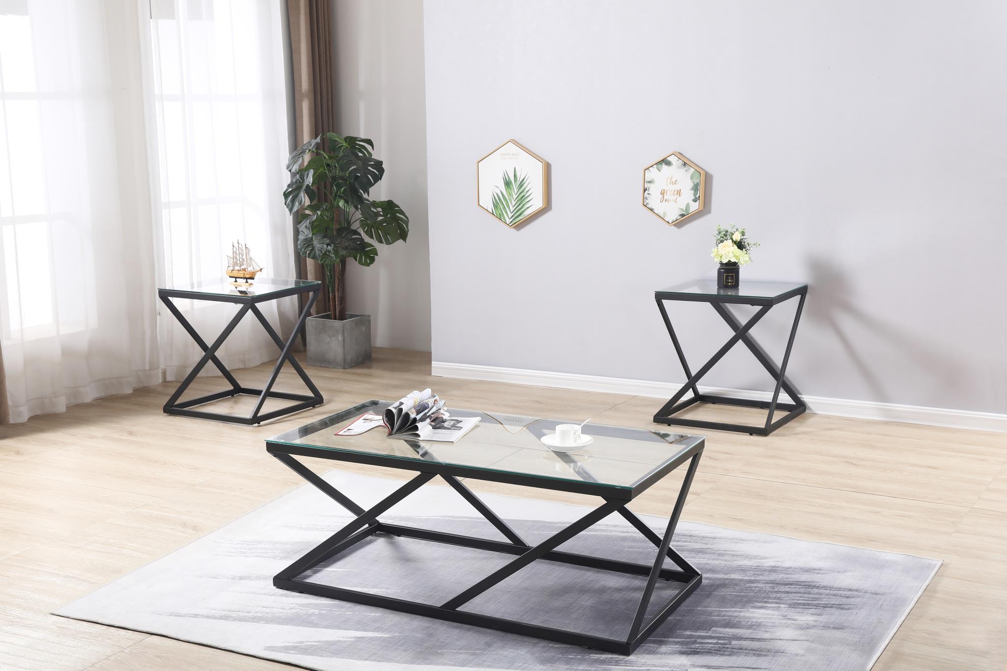 BLACK 3 PK TABLE SET (3/CN) view 2
