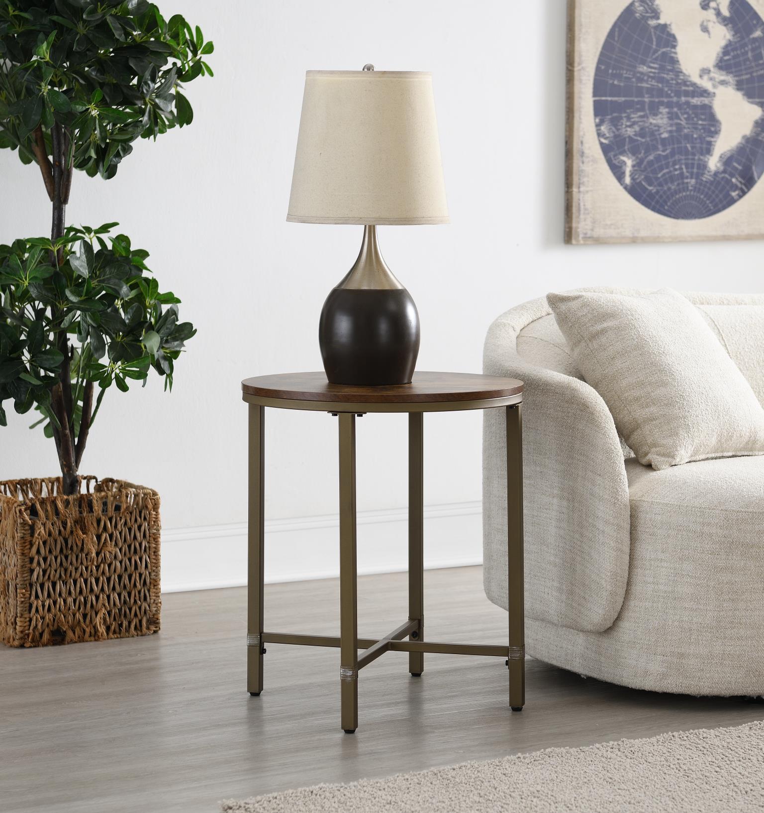 ROUND COFFEE TABLE & 2 END TABLE view 4