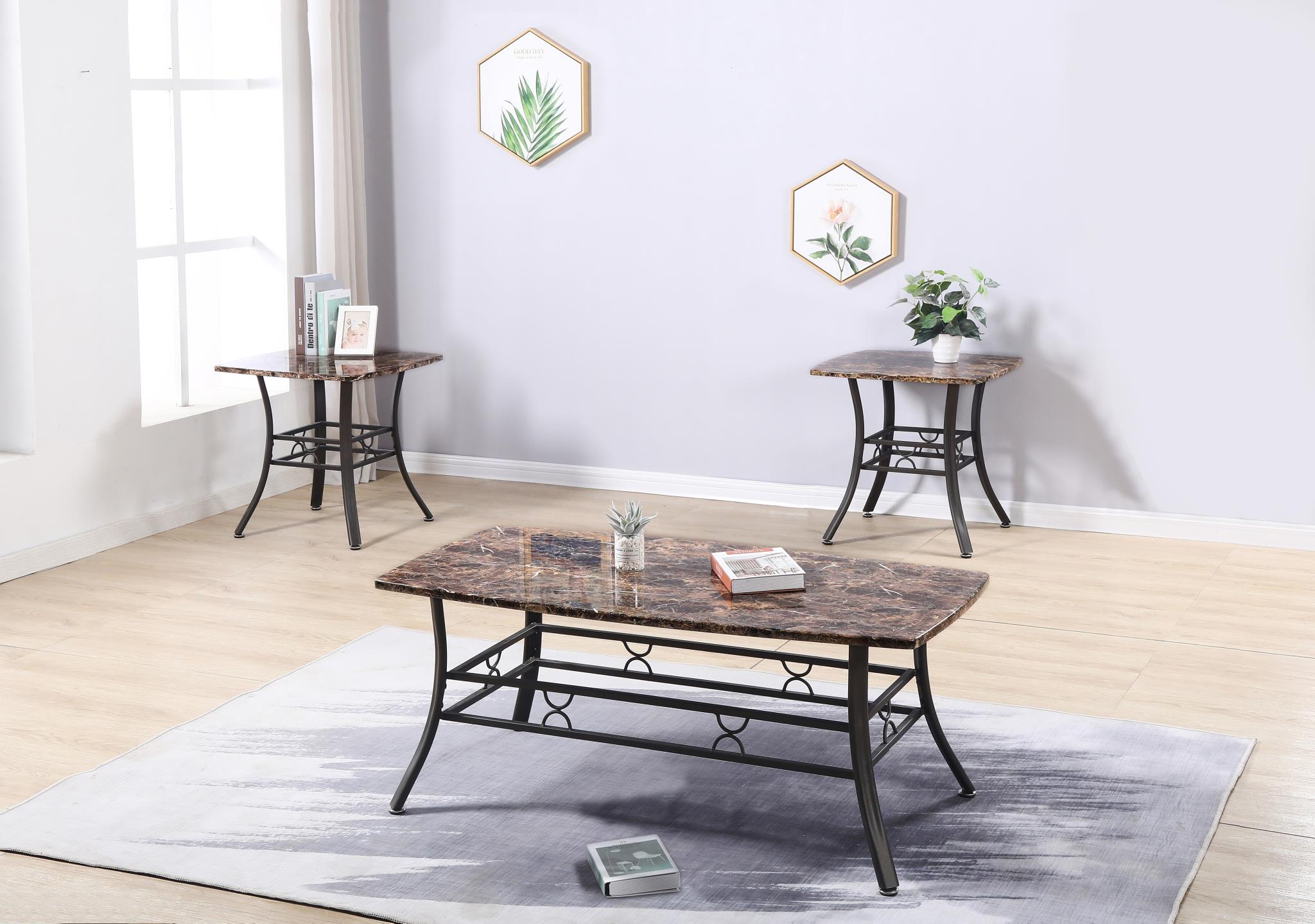 BROWN 3 PK TABLE SET (3/CN) view 2