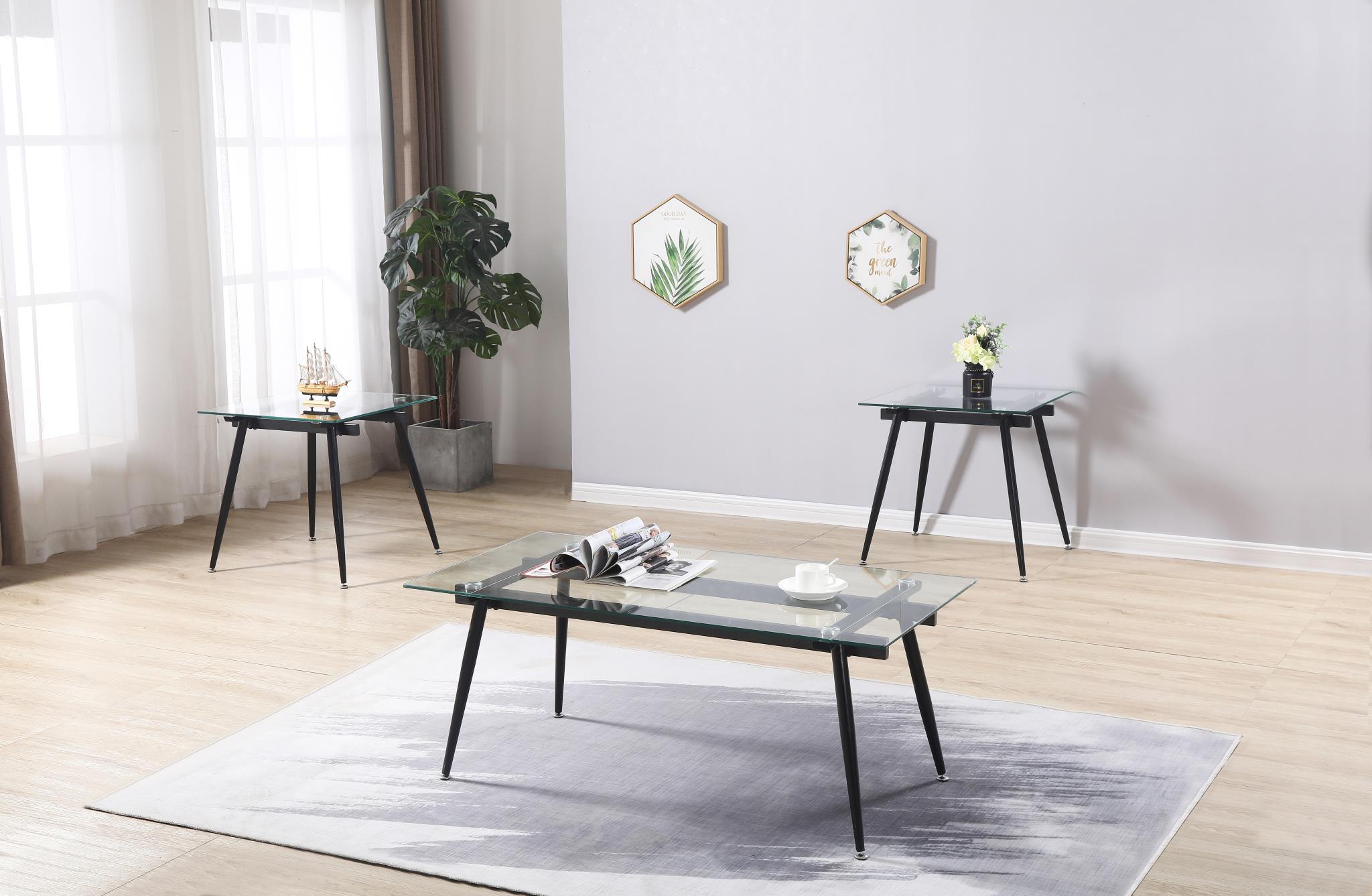 BLACK 3 PK TABLE SET (3/CN) view 2