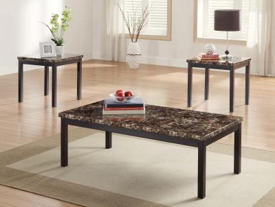 BROWN 3 PK TABLE SET (3/CN)