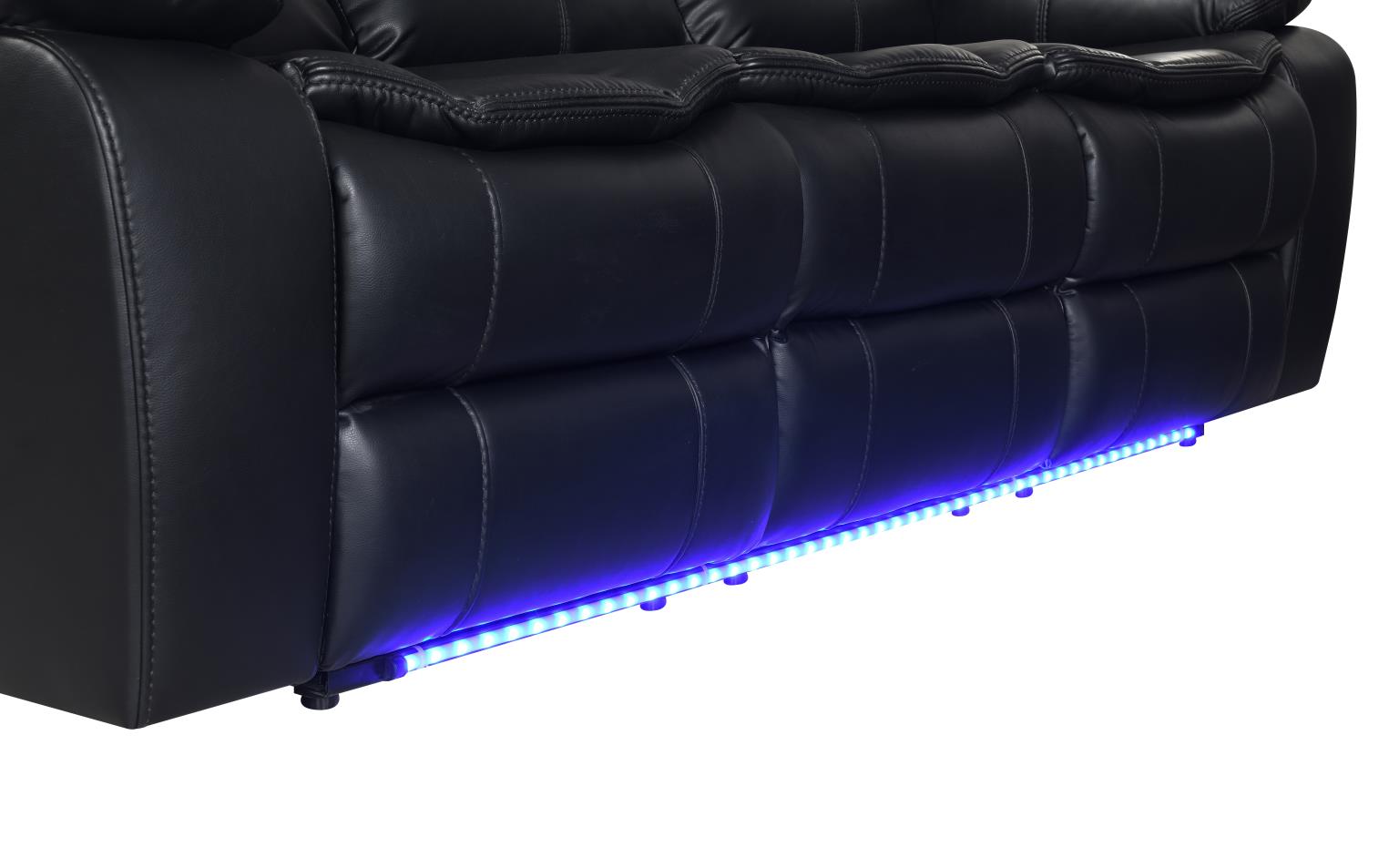 BLACK POWER RECLINING LOVESEAT W/LED LIGHT & SPEAKER view 6