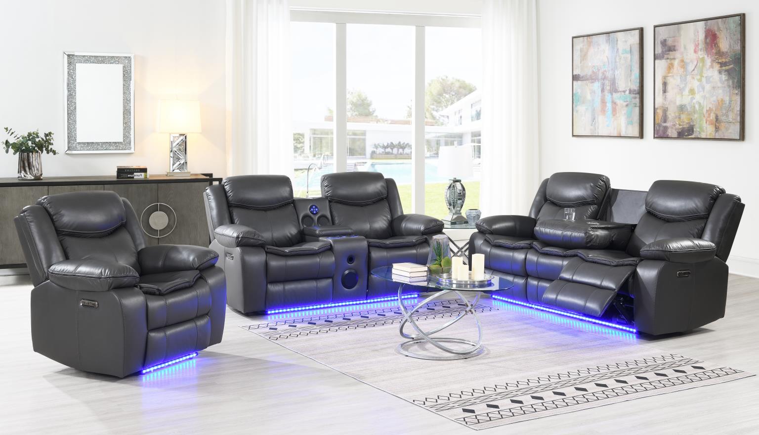 POWER RECLINING SOFA-POWER RECLINING LOVESEAT-POWER RELINING CHAIR view 2