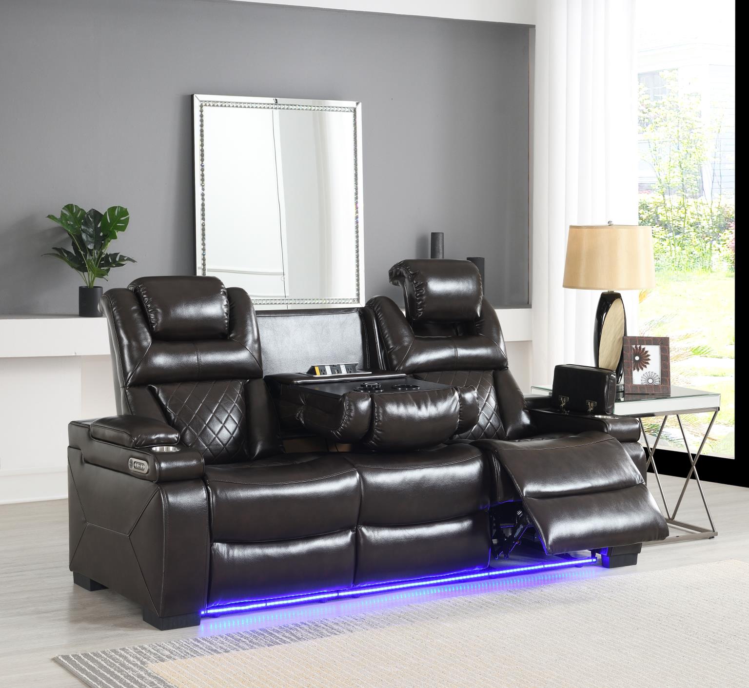 POWER RECLINING SOFA-POWER RECLINING LOVESEAT view 3