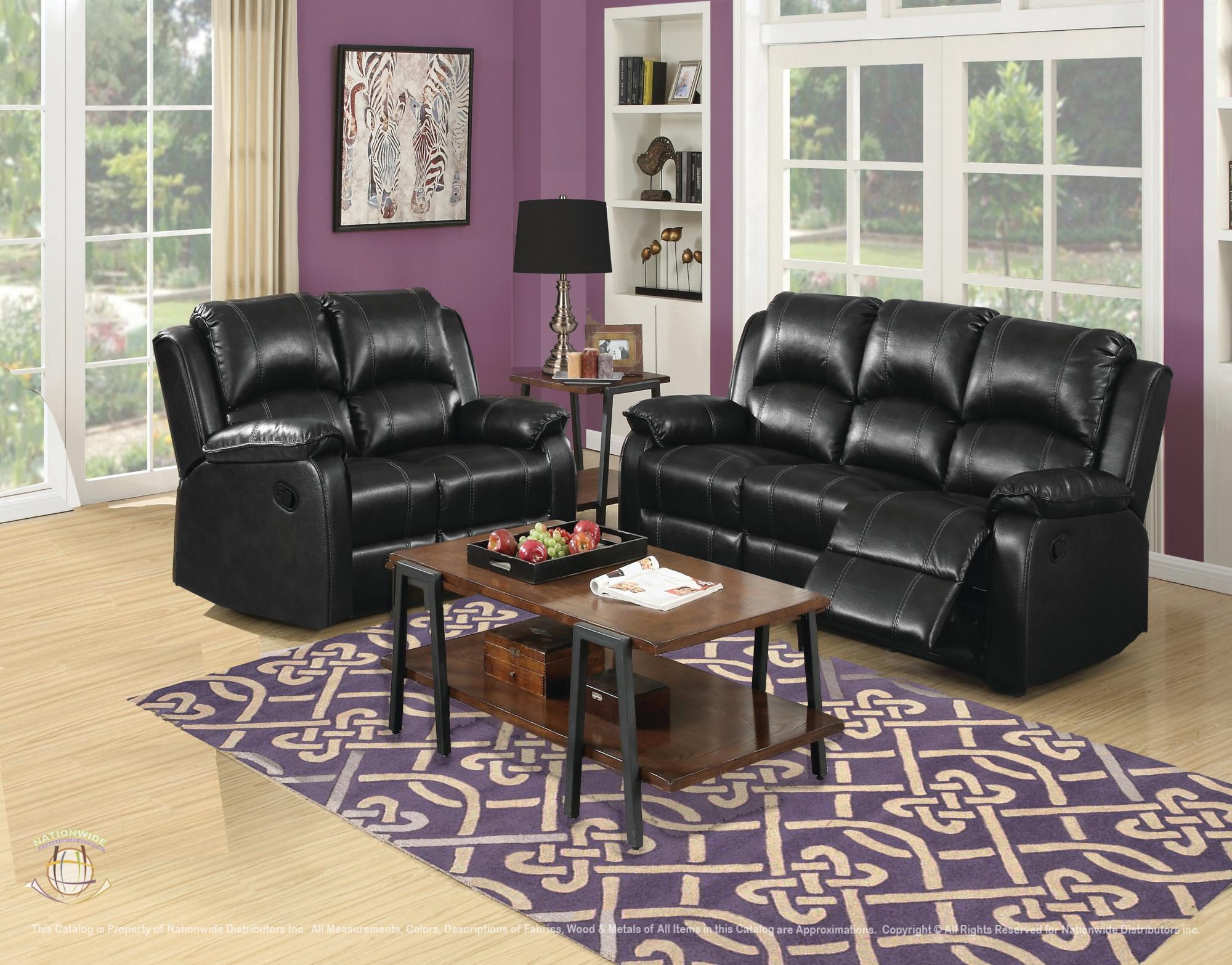 Reclining Sofa and Reclining Loveseat view 2