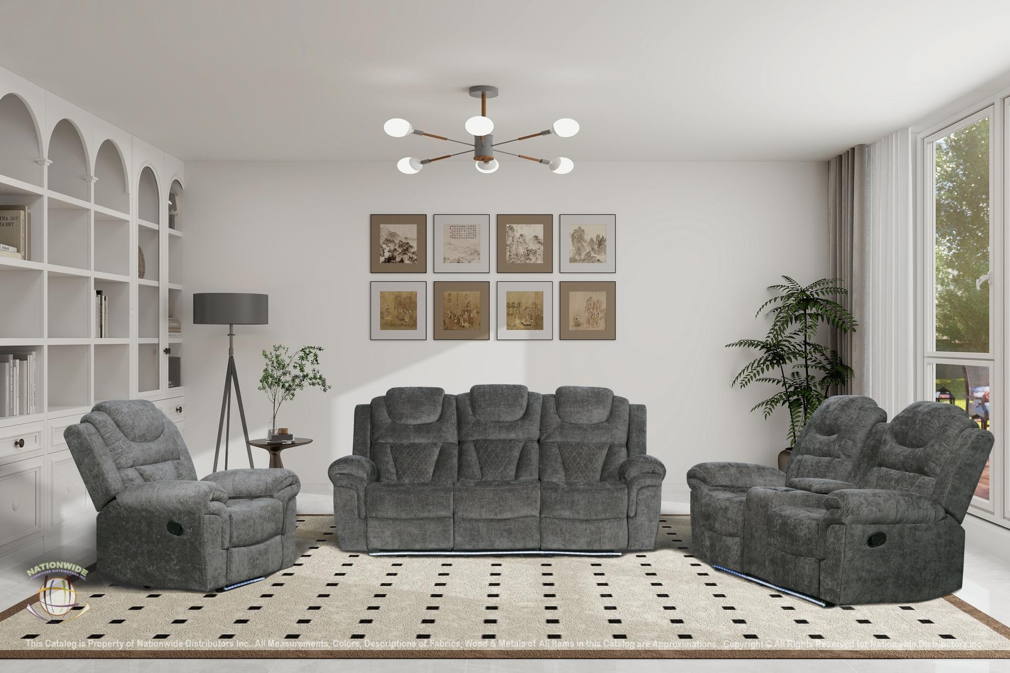 Reclining Sofa and Reclining Loveseat