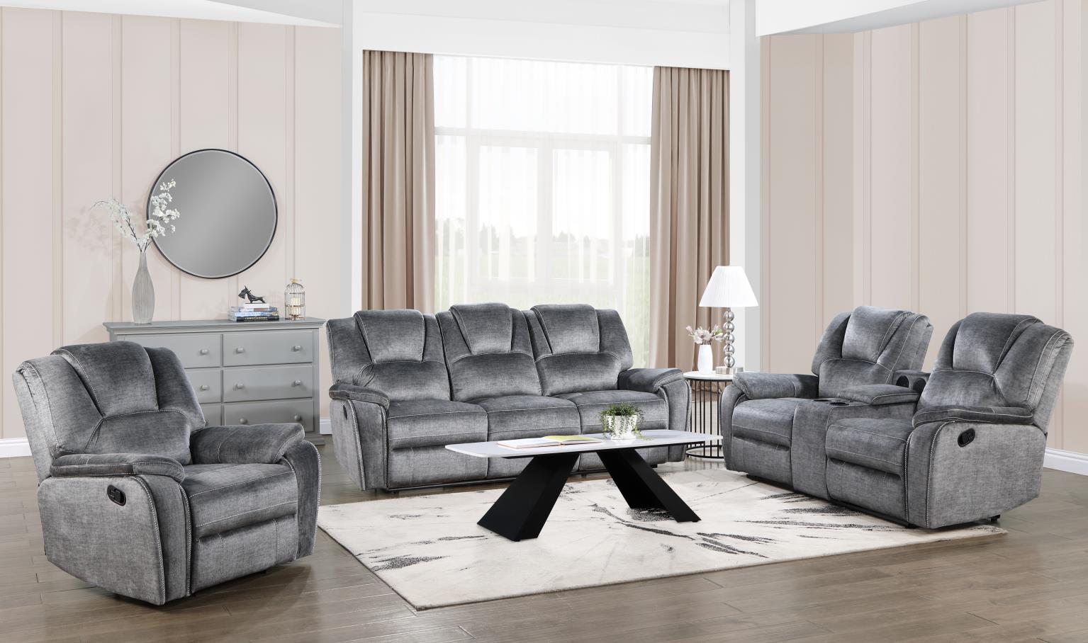 RECLINING SOFA-RECLINING LOVESEAT view 2