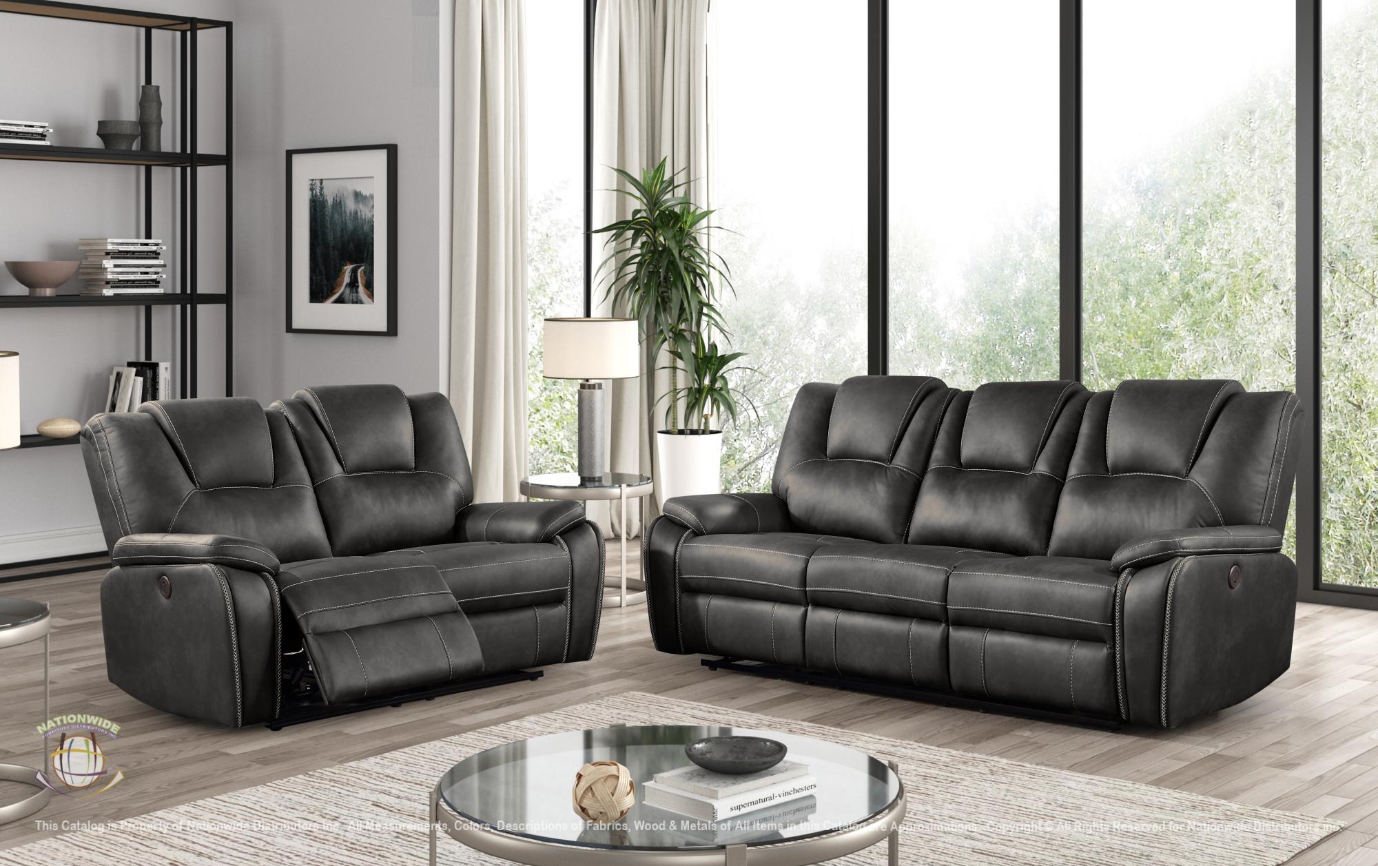 Power Reclining Sofa w/ Led Lights & USB Type-C and Power Reclining Loveseat w/ Led Lights & USB Type-C view 2