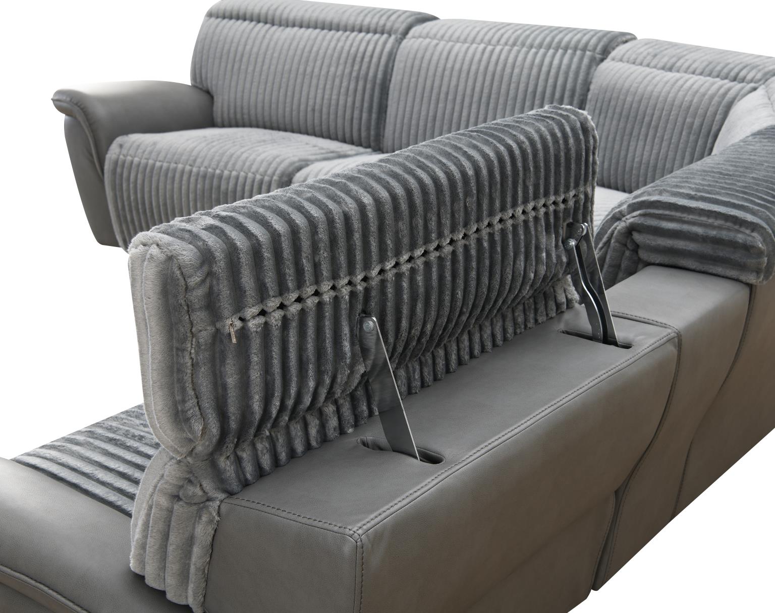 6 PC GRAY POWER RECLINING SECTIONAL W/POWER HEADREST view 5
