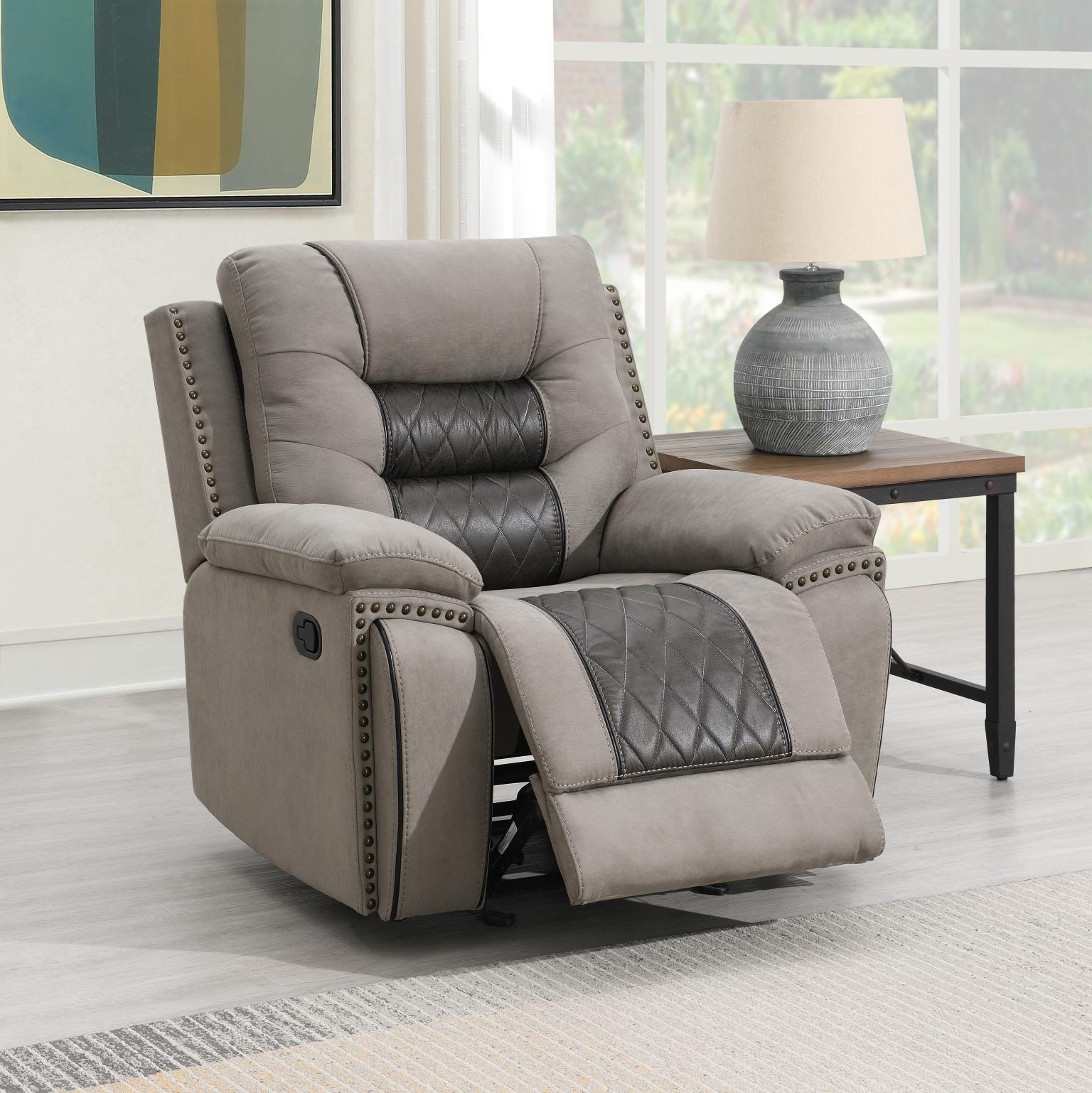 GRAY/CHARCOAL MOTION GLIDER CHAIR view 2