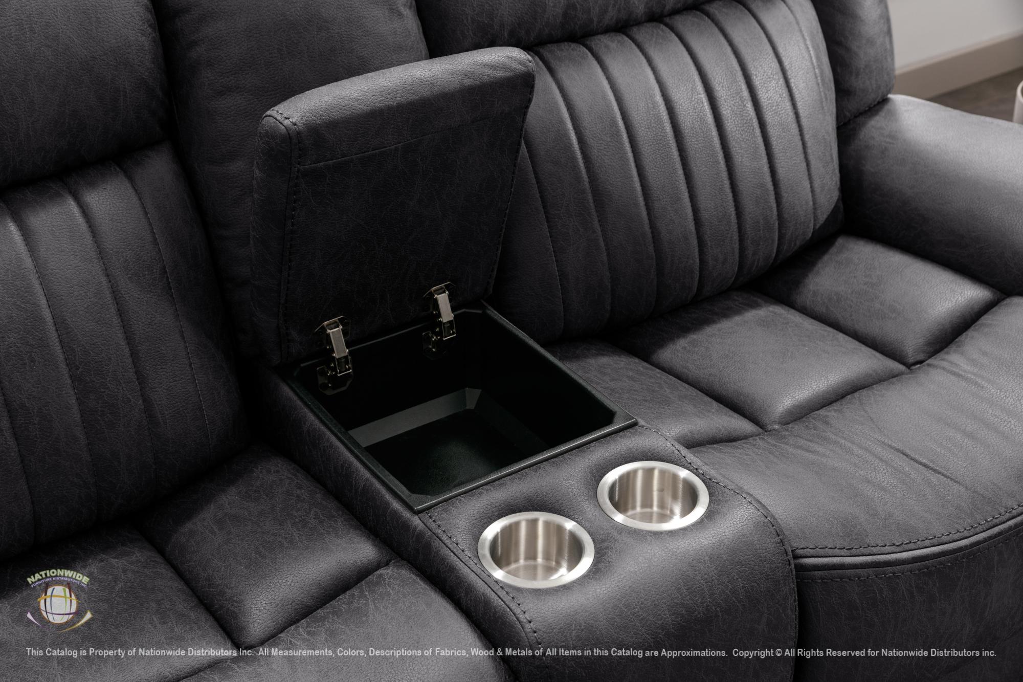 Reclining Sofa w/ Drop Table and Loveseat w/ Console & USB view 4