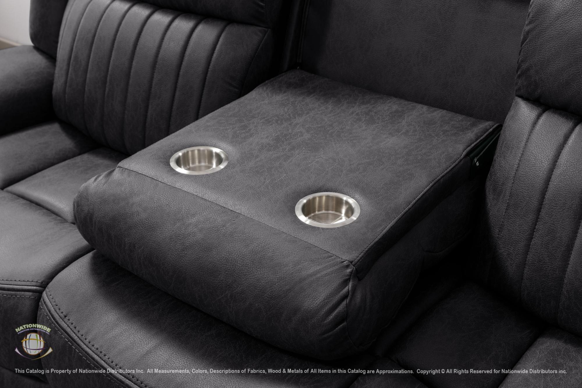 Reclining Sofa w/ Drop Table and Loveseat w/ Console & USB view 5