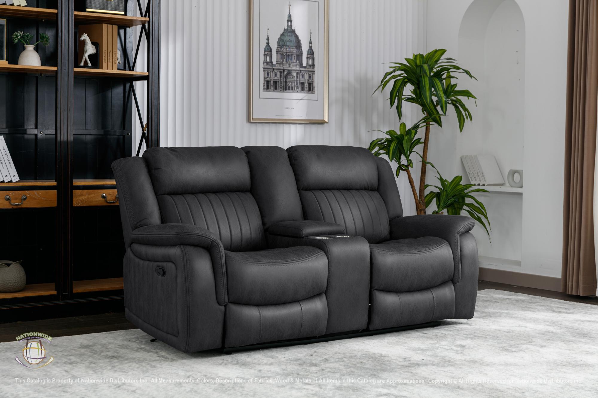 Reclining Sofa w/ Drop Table and Loveseat w/ Console & USB view 7